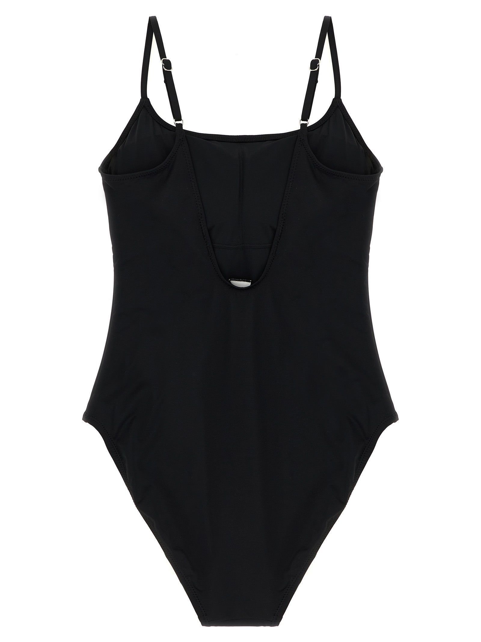 Black Nylon One-Piece Swimsuit