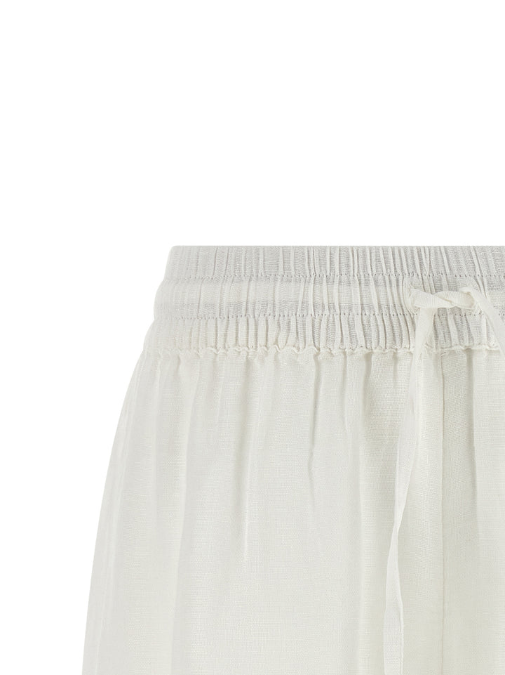 Polo Ralph Lauren Hvit Bermuda Shorts i Økologisk Bomull