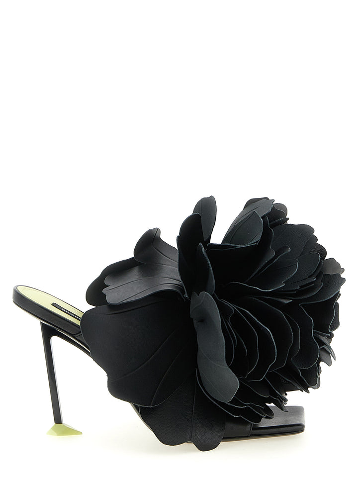 Givenchy svarte stiletthælsandaler i skinn