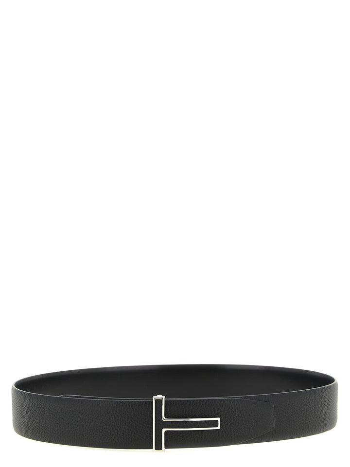 Tom Ford Svart Kalveskinn Belte