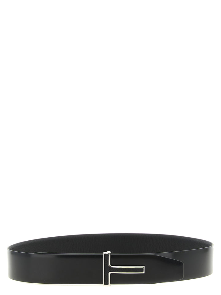 Tom Ford Svart Kalveskinn Belte