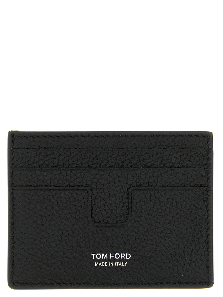 Tom Ford Kortholder i Sort Kalveskinn