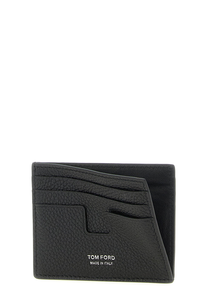 Tom Ford Kortholder i Sort Kalveskinn