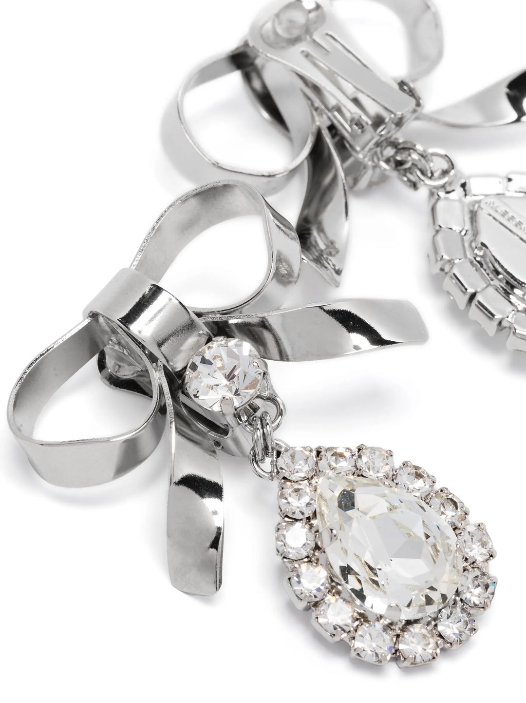 Alessandra Rich Silver Glass øredobber