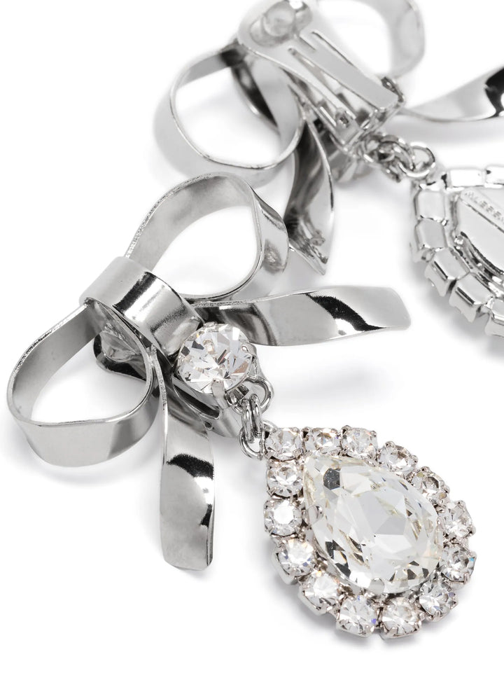 Alessandra Rich Silver Glass øredobber