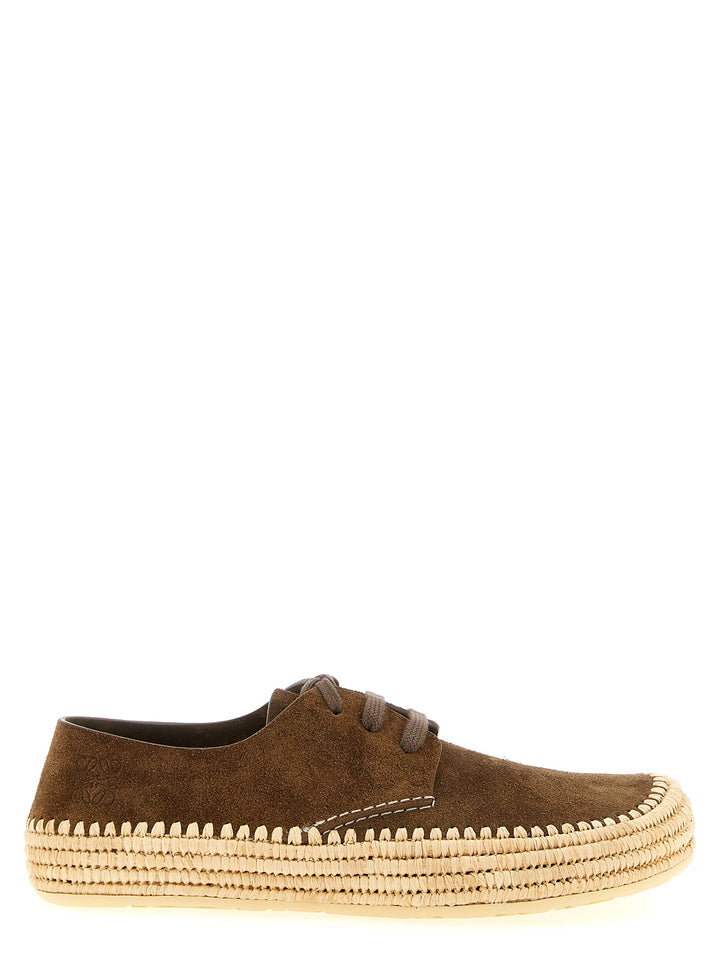 Loewe-espadriller i brunt kalveskinn