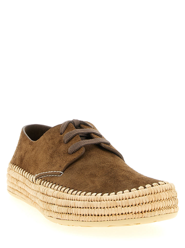 Loewe-espadriller i brunt kalveskinn