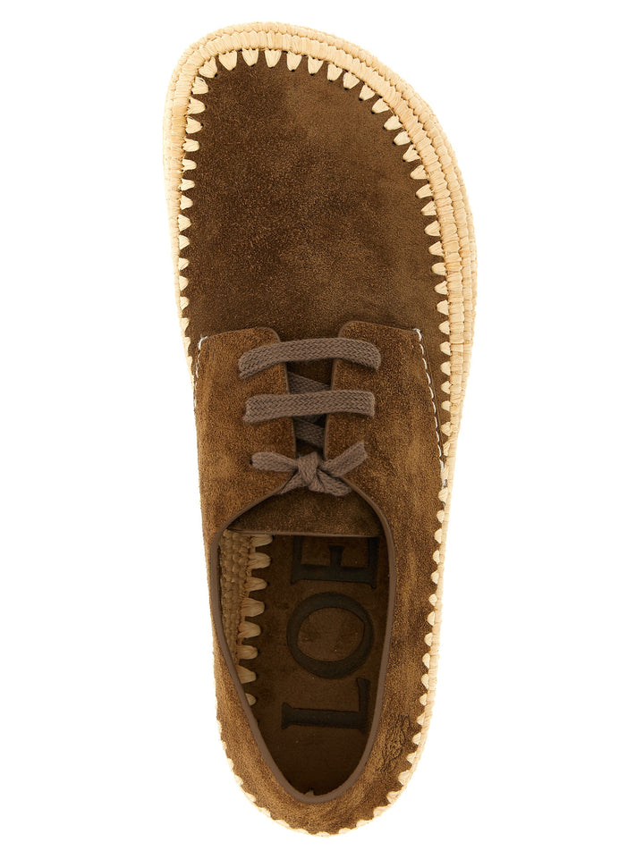 Loewe-espadriller i brunt kalveskinn