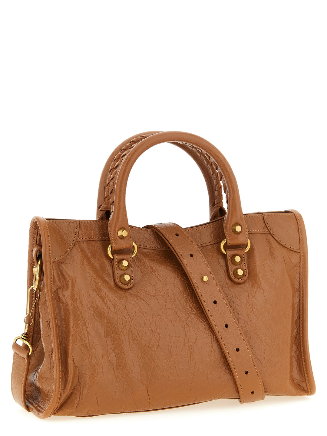 Balenciaga brun håndveske i lammeskinn