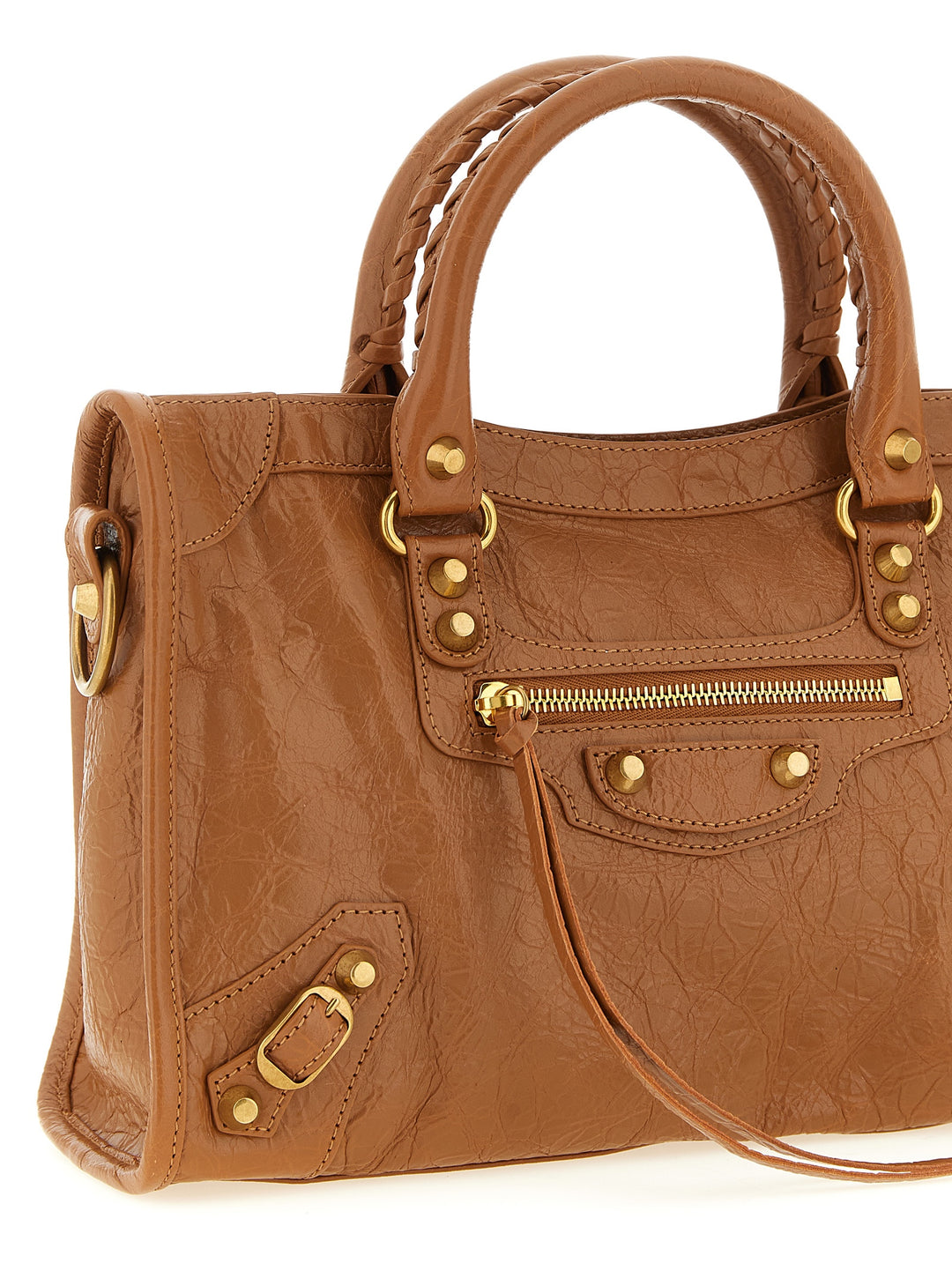 Balenciaga brun håndveske i lammeskinn