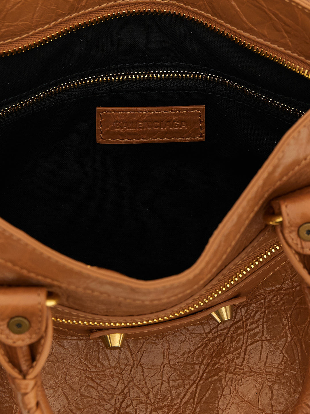 Balenciaga brun håndveske i lammeskinn
