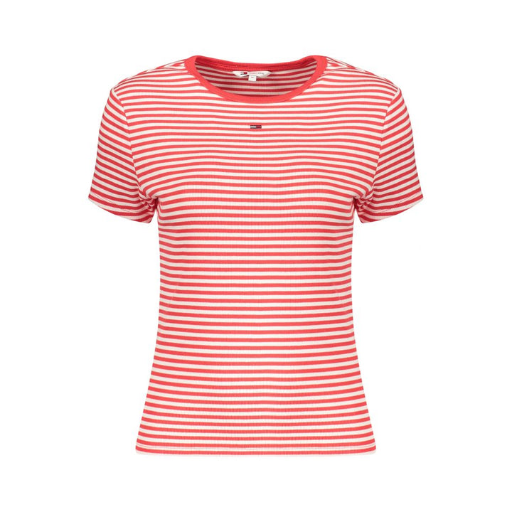 Tommy Hilfiger rød bomulls-T-skjorte for kvinner