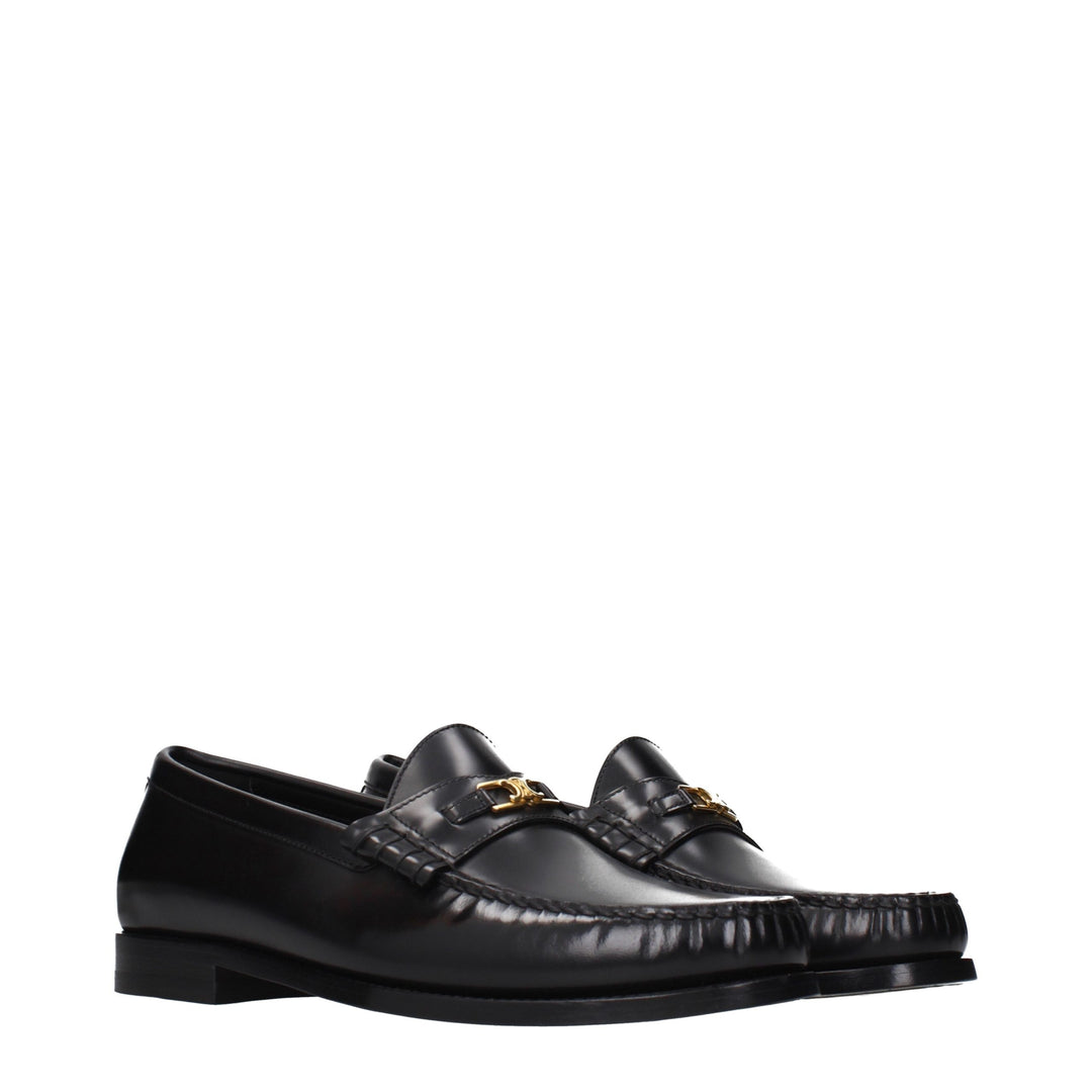 Celine sorte loafers i skinn