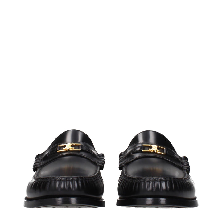 Celine sorte loafers i skinn