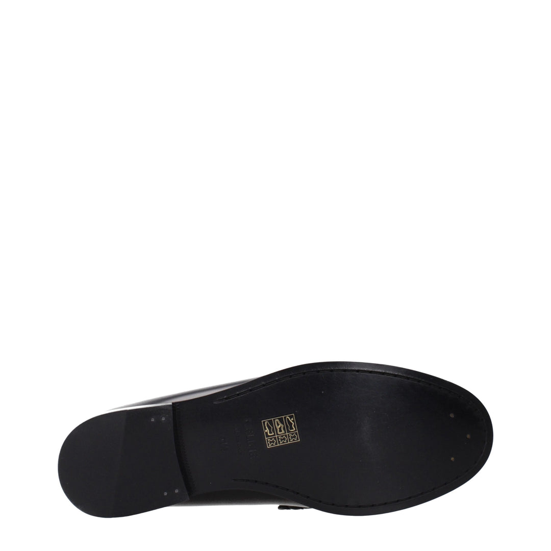Celine sorte loafers i skinn