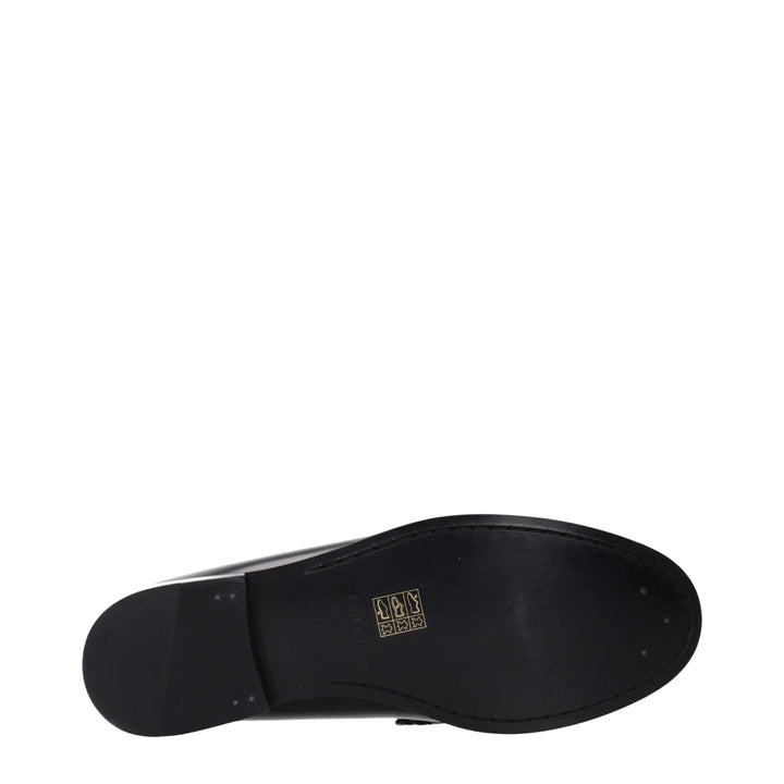 Celine sorte loafers i skinn