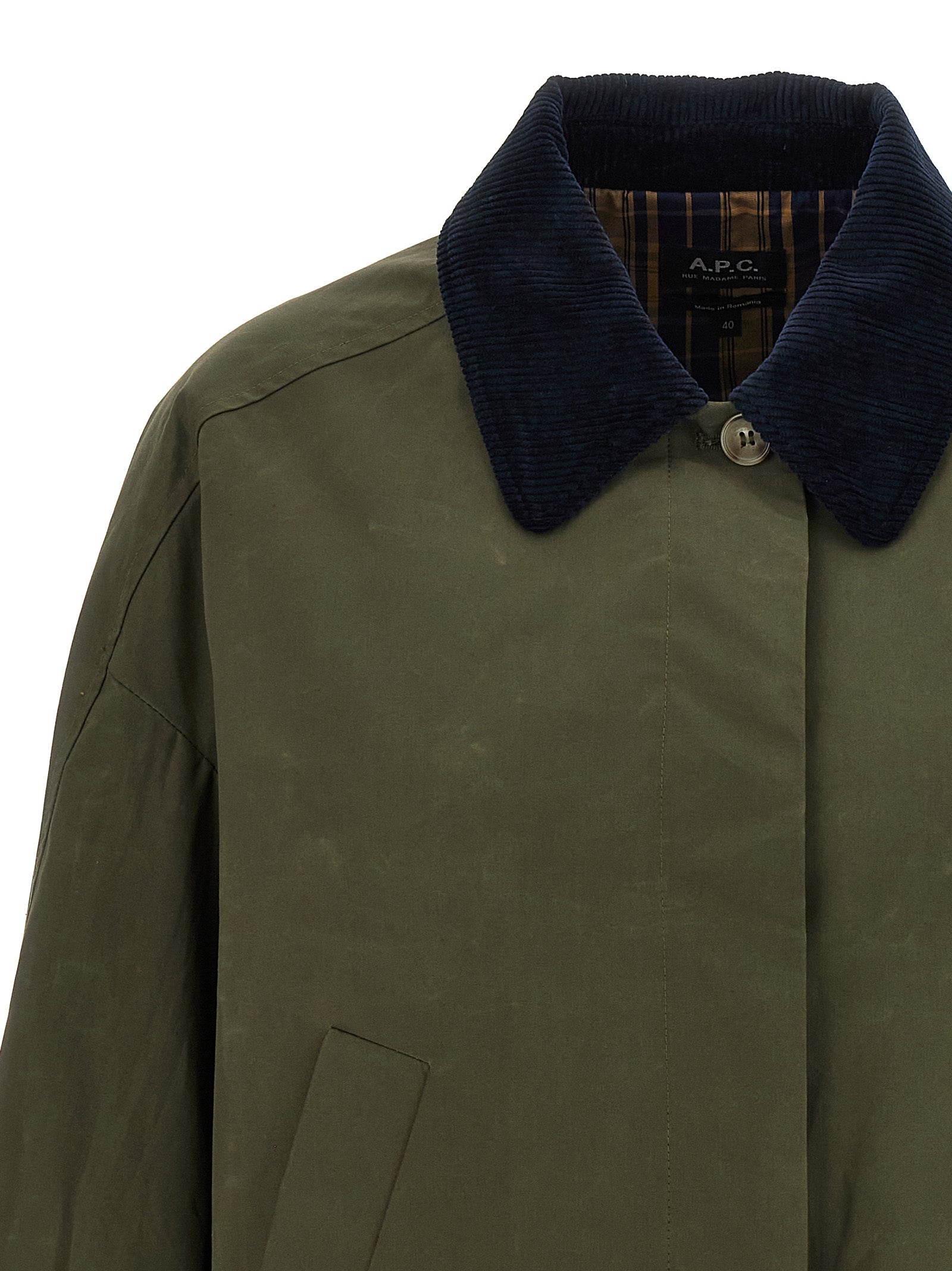 Bicolor Cotton Shell Jacket