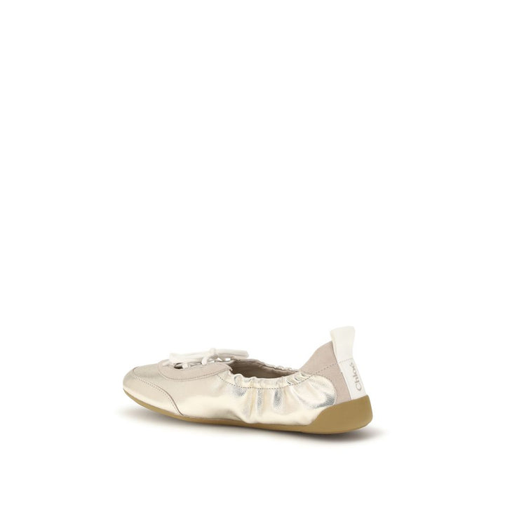 Chloé Silver Calf Leather Bos Taurus Joggesko