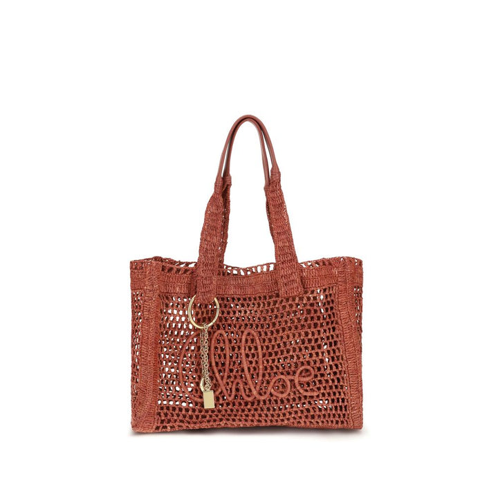 Chloé Brown Raffia Skulderveske