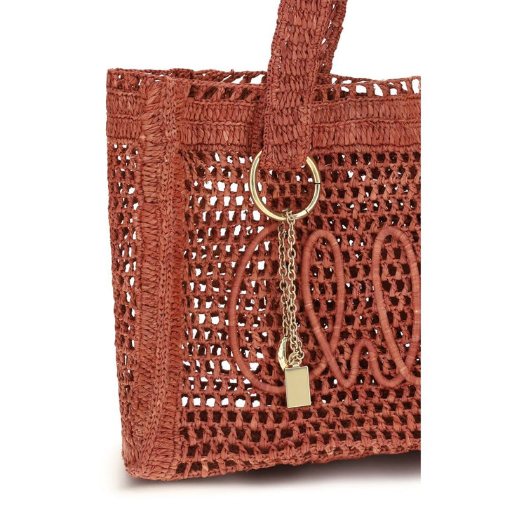 Chloé Brown Raffia Skulderveske
