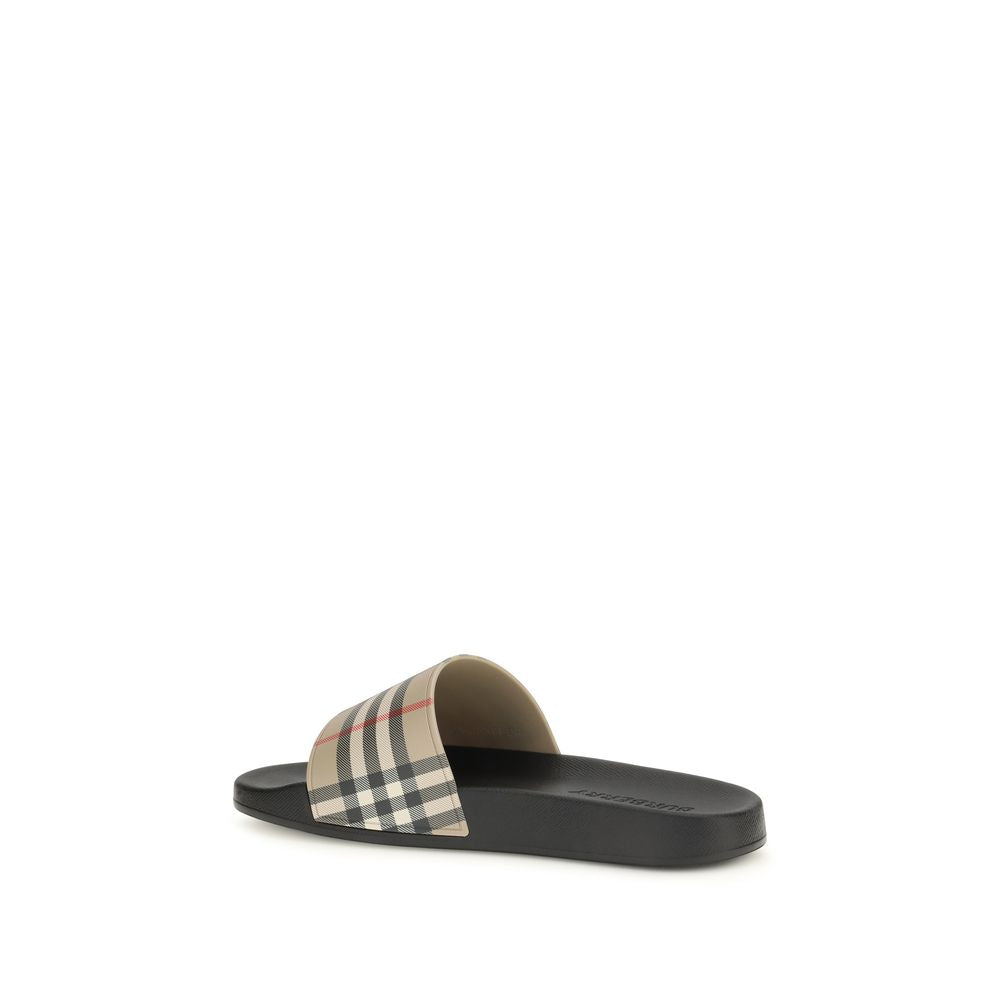 Burberry sorte gummisandaler