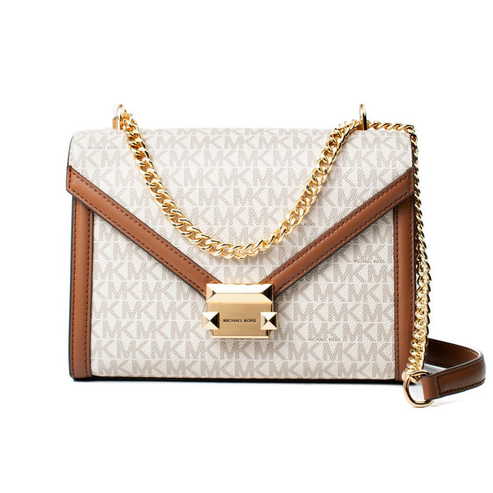 Michael Kors Beige Skulderveske i Kanvas