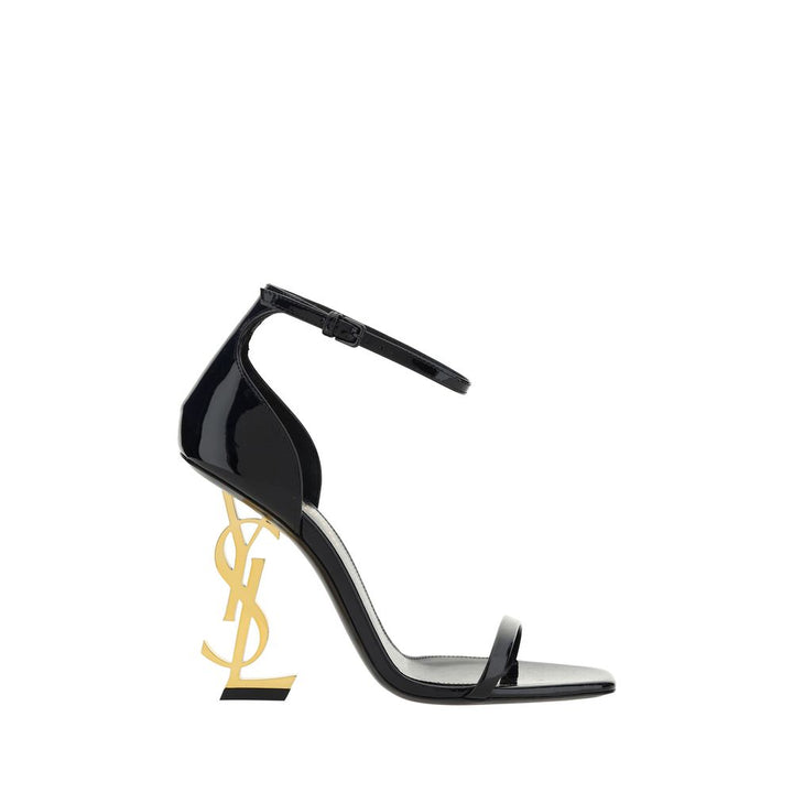 Saint Laurent Svarte Kalveskinn Stilettsandaler