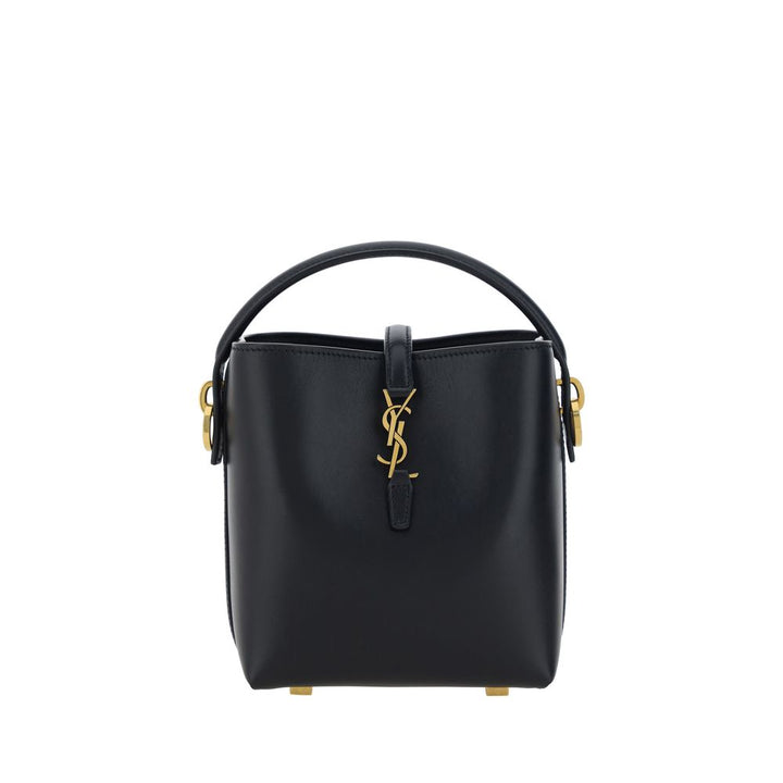 Saint Laurent skulderveske i svart kalveskinn (Bos taurus)