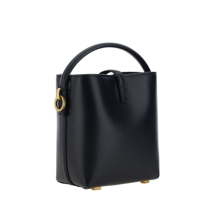 Saint Laurent skulderveske i svart kalveskinn (Bos taurus)
