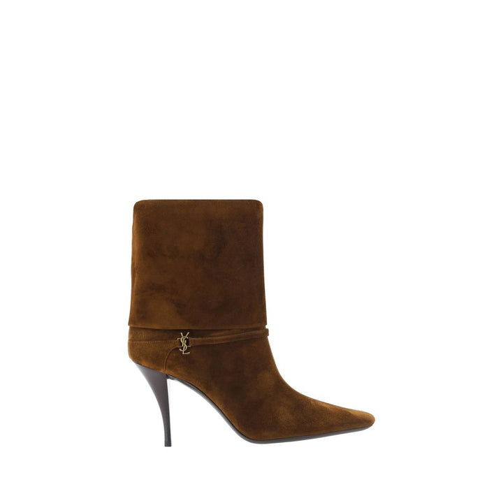 Saint Laurent brune kalveskinn ankelstøvler av Bos Taurus