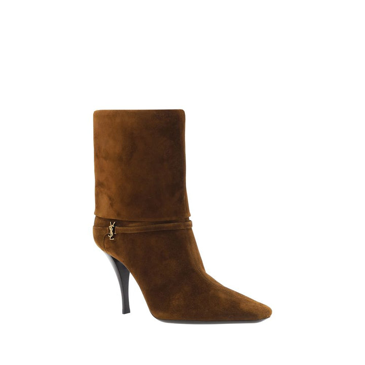 Saint Laurent brune kalveskinn ankelstøvler av Bos Taurus