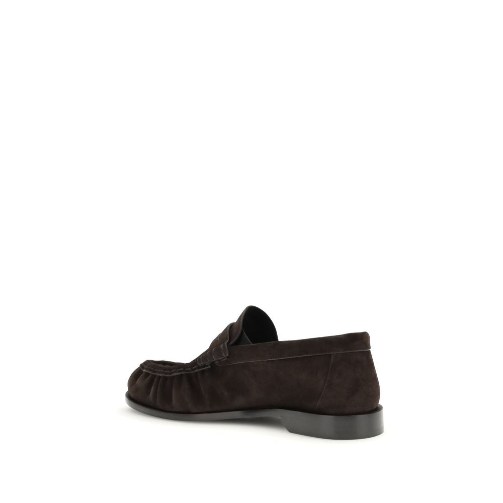 Saint Laurent brune kalveskinn Bos Taurus slip-on loafers