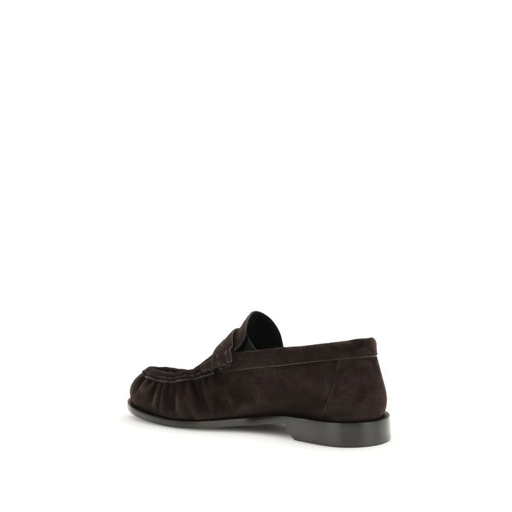 Saint Laurent brune kalveskinn Bos Taurus slip-on loafers
