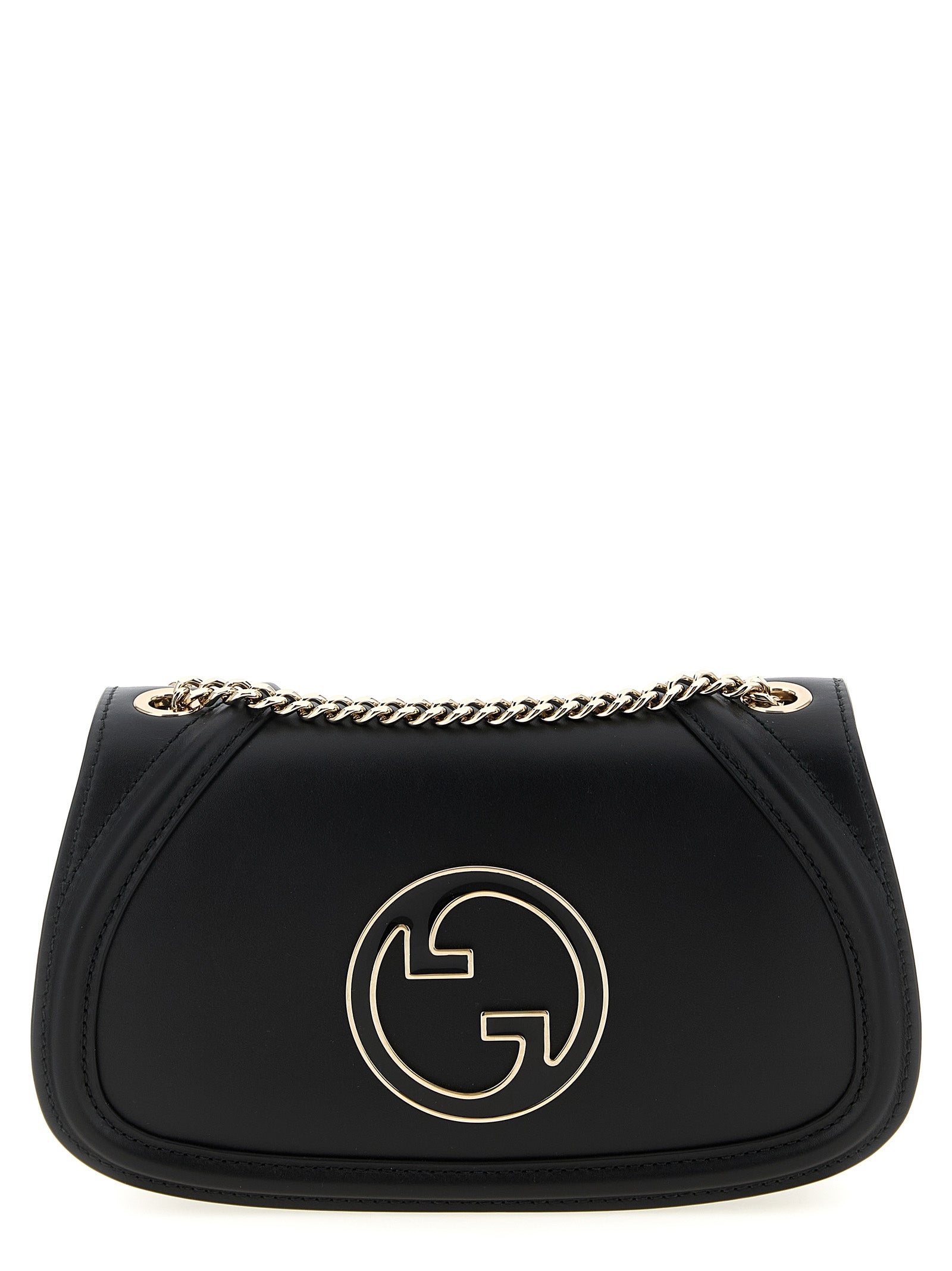 Black Calfskin Shoulder Bag
