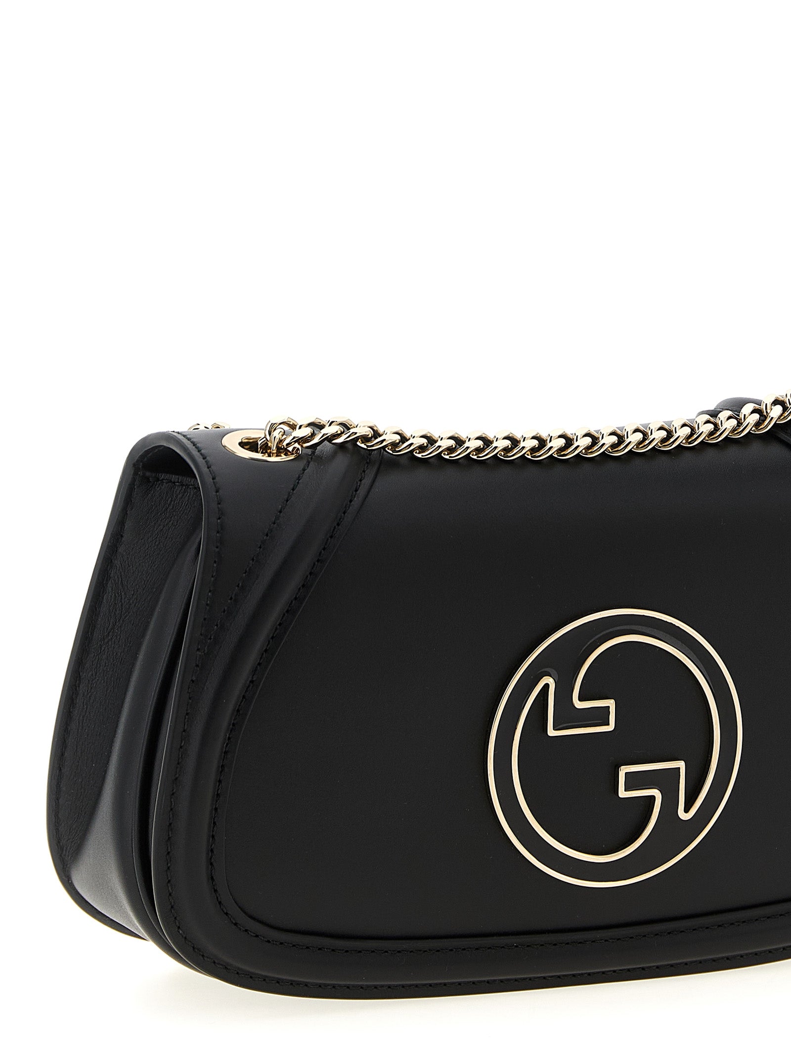 Black Calfskin Shoulder Bag