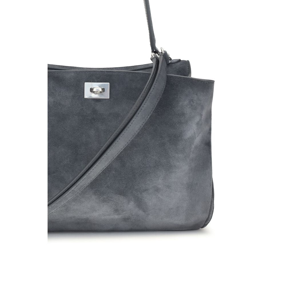 Balenciaga Gray Calf Leather Bos Taurus Skulderveske