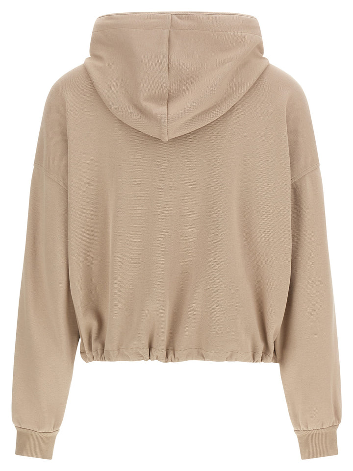 Brunello Cucinelli Beige hettegenser i bomull
