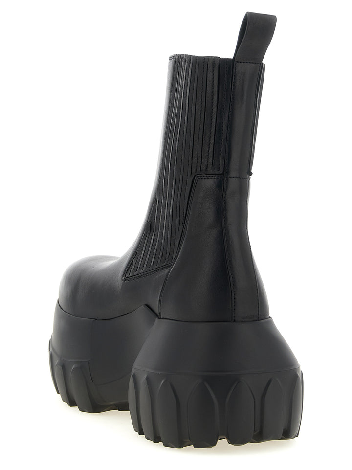 Black Ramie Ankle Boots