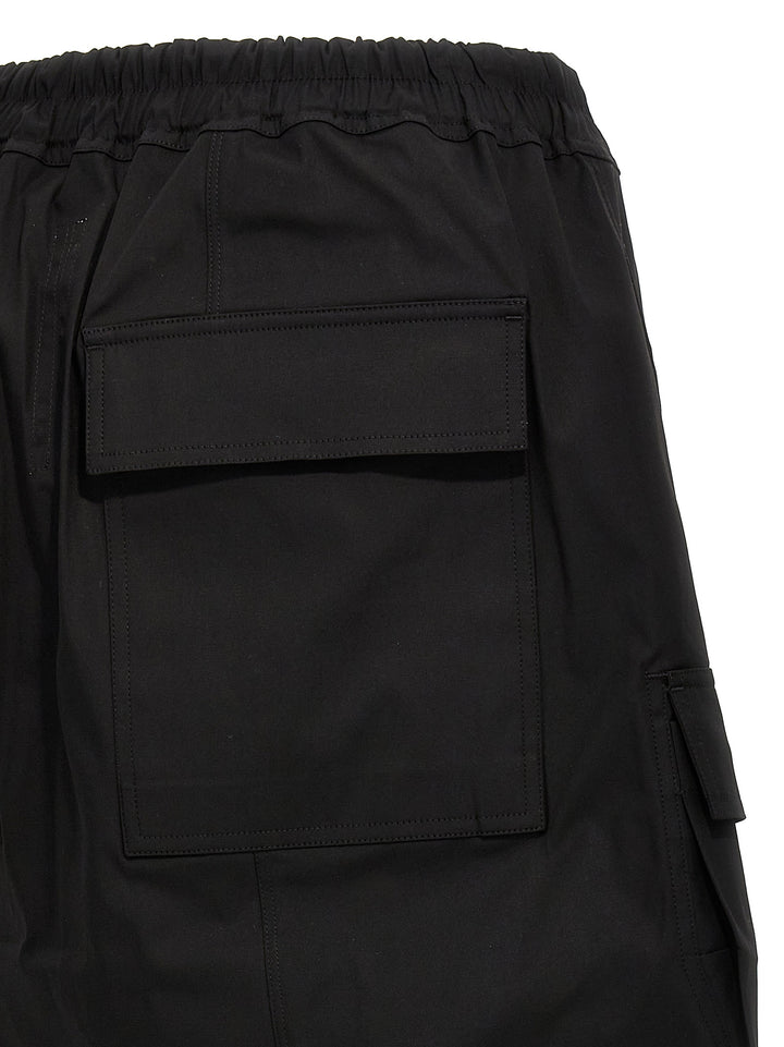 Black Cotton Bermuda Shorts