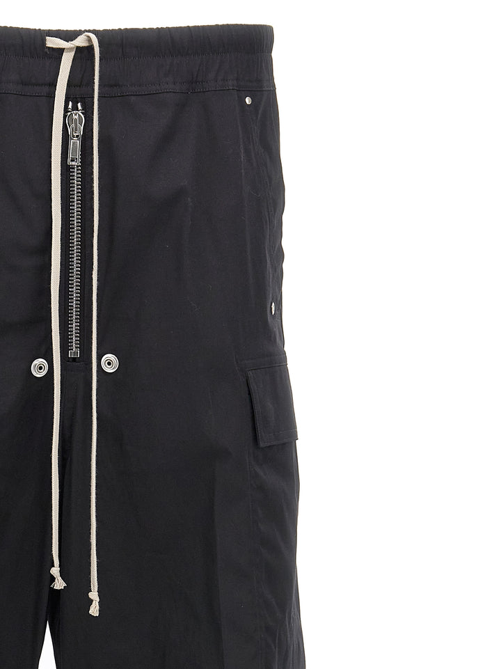 Black Cotton Cargo Pants