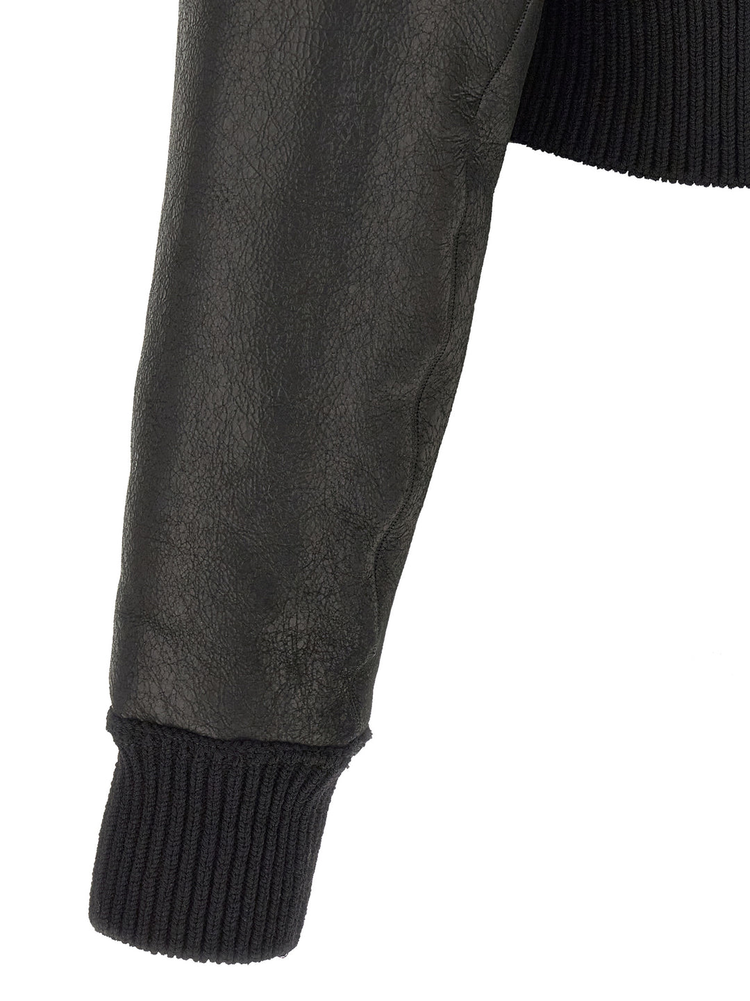 Black Lamb Fur Leather Jacket