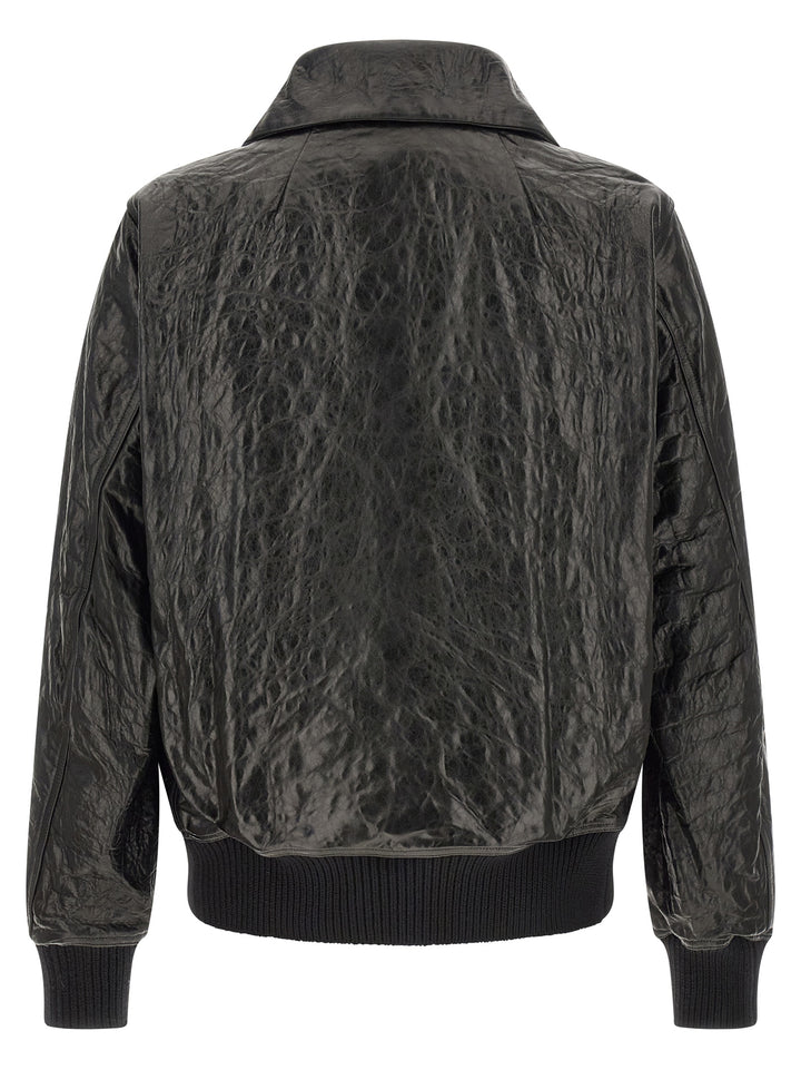 Black Lamb Leather Leather Jacket