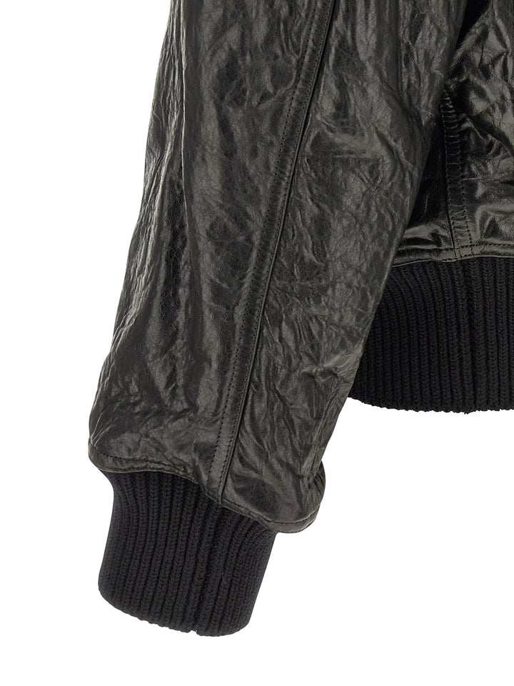 Black Lamb Leather Leather Jacket