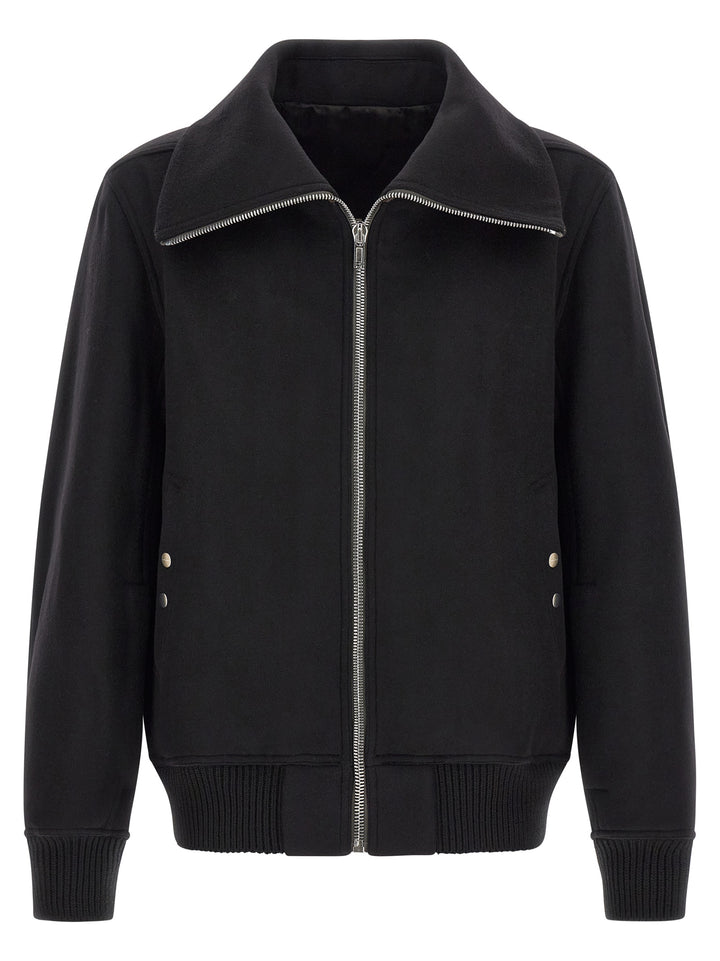 Black Virgin Wool Bomber