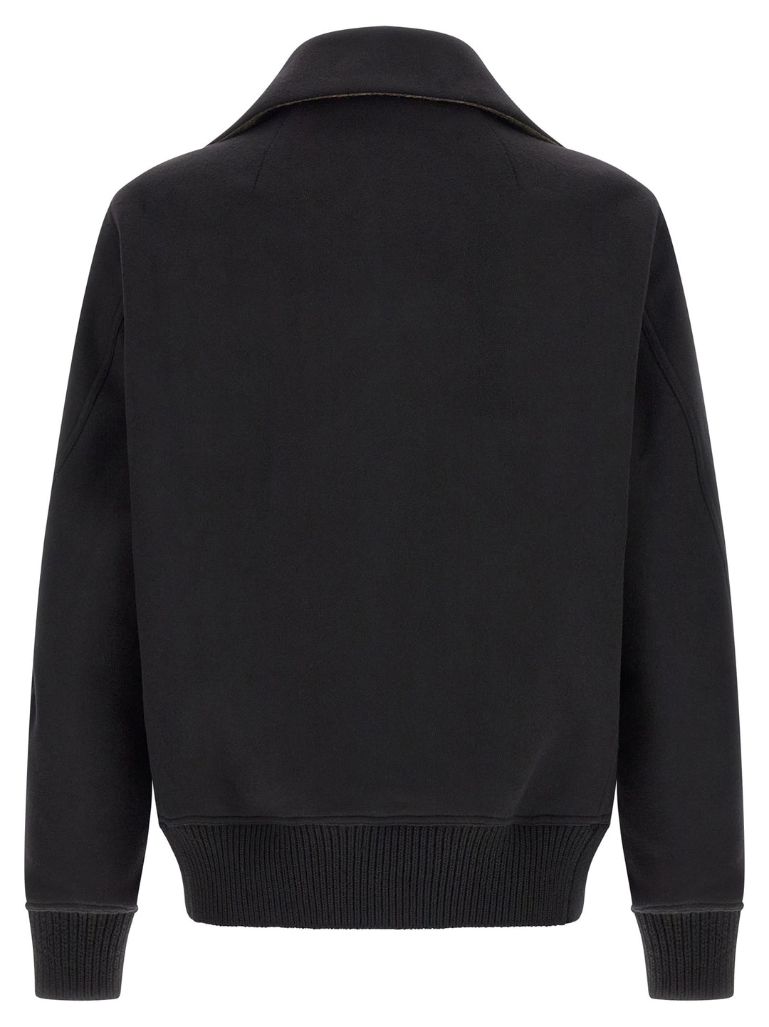 Black Virgin Wool Bomber