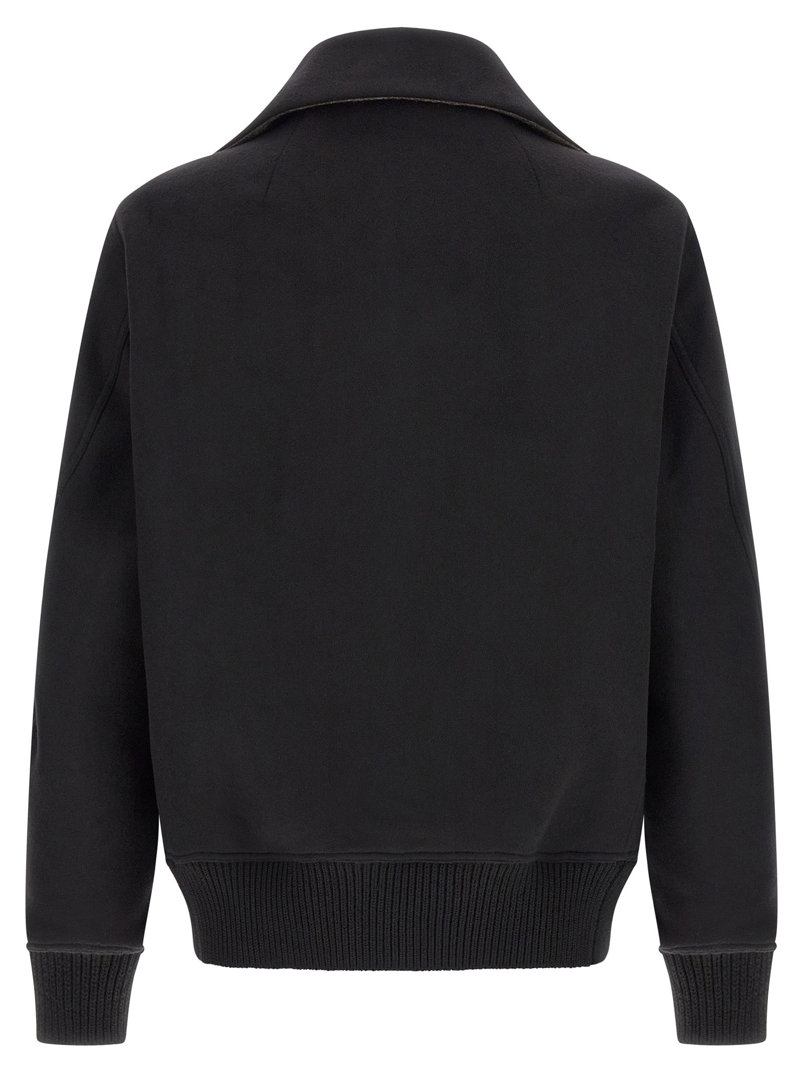Black Virgin Wool Bomber
