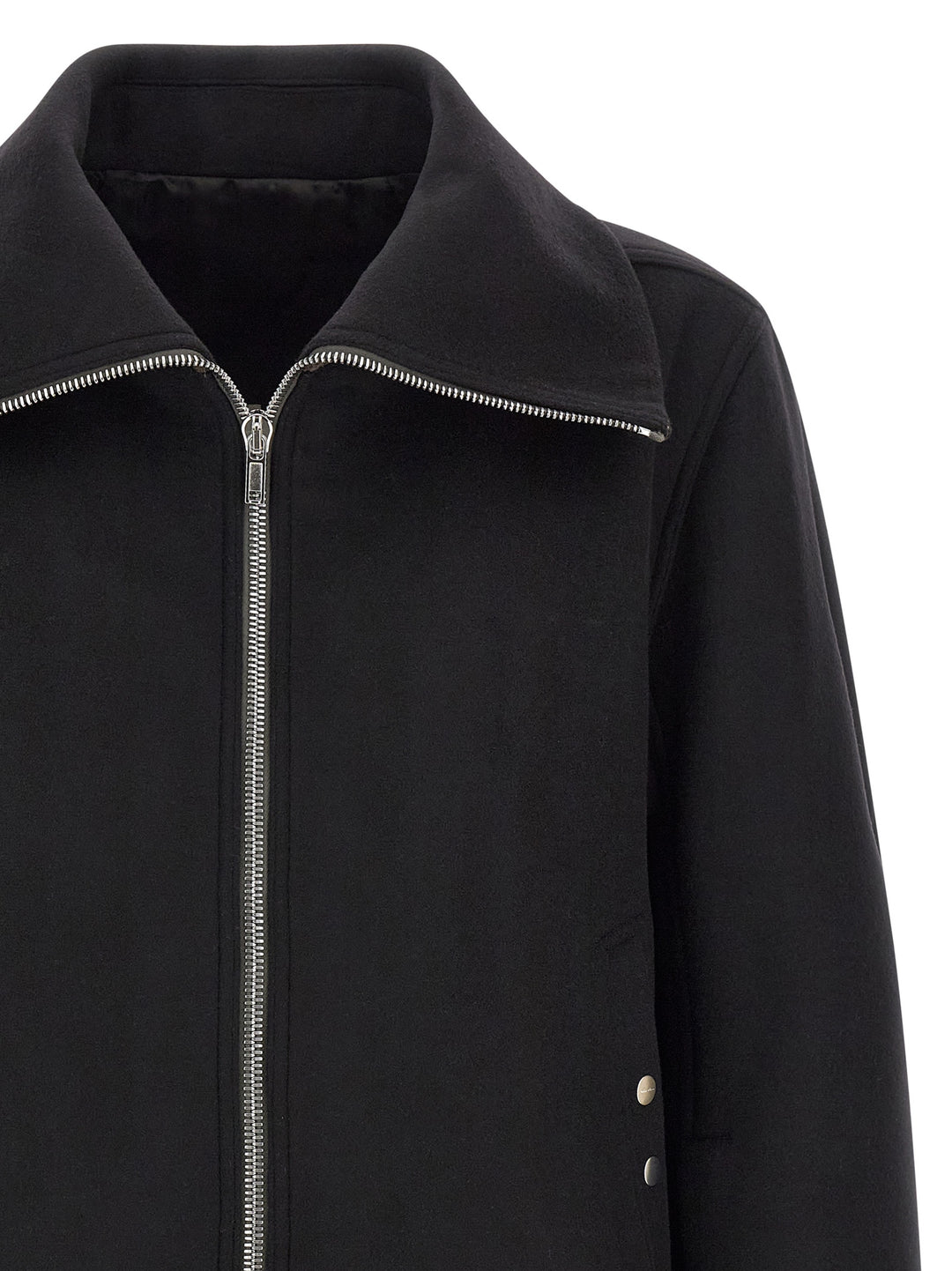 Black Virgin Wool Bomber