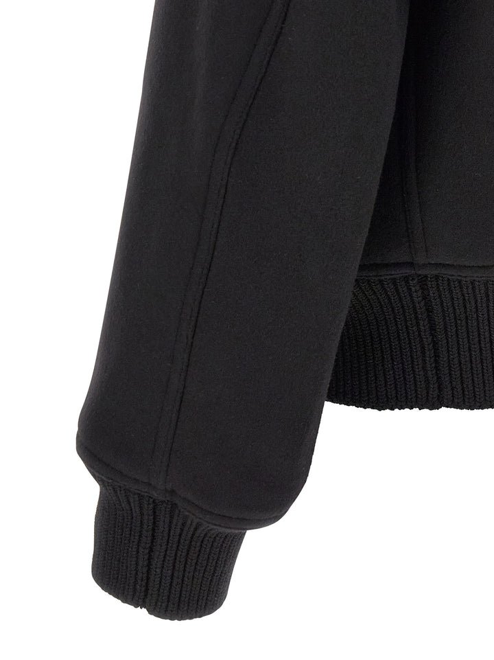 Black Virgin Wool Bomber