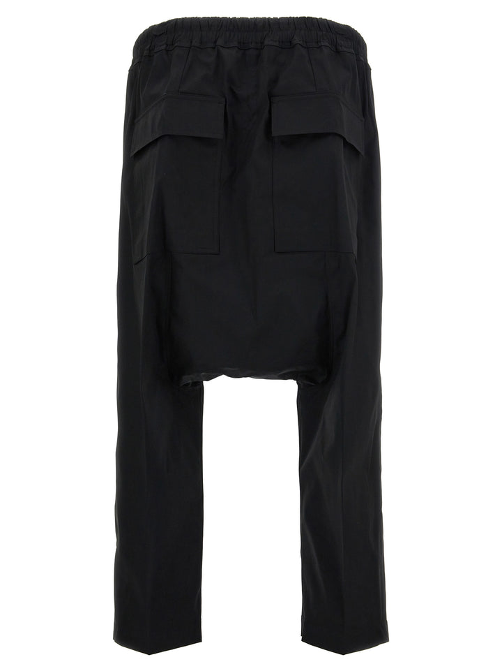Black Cotton Casual Pants
