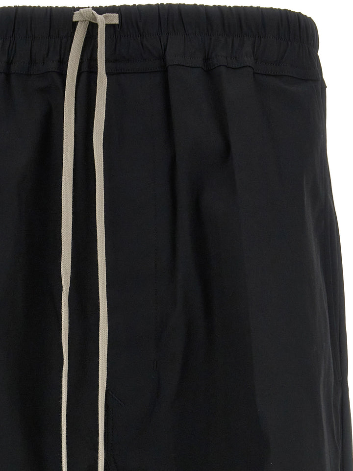 Black Cotton Casual Pants